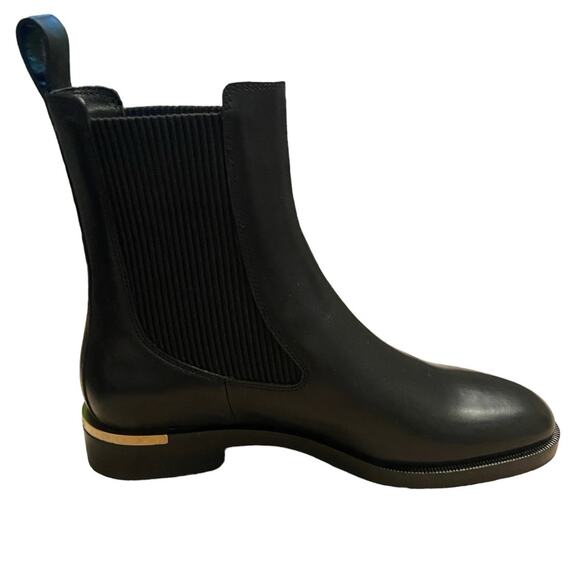 Jimmy Choo Thessaly Leather Heeled Booties Stretchy Chelsea Classy 35.5/ US 5.5 - Picture 2 of 12